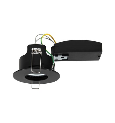 Vt-701cl-b lampa GU10 - dosa lös, brandsäker, IP20, svart ram