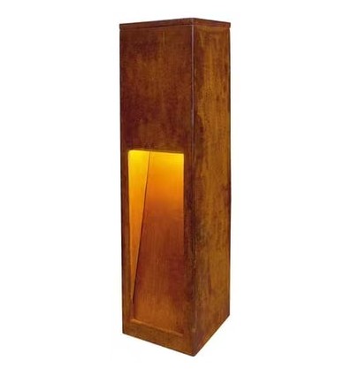 Corten trädgårdslampa - 12W, 70 cm, IP65 utomhus, inkl. ljuskälla