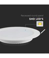 24W Ø29,6cm rund bakgrundsbelyst LED infälld panel - 110lm/W, Hål: Ø28 cm, Mått: Ø29,6 cm