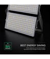 500W LED strålkastare - 135lm/W, 67.500lm, IP65, svart, utomhus