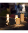 4-pack LED utomhus blockljus, fjärrkontroll, Ø5,5cm - Timer, vattentät
