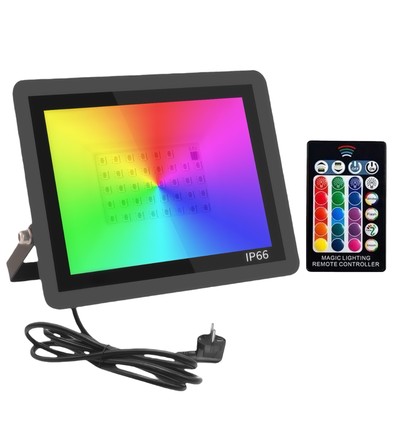 50W RGB strålkastare - Arbetslampa, IP66