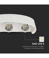 Vt-846 LED vägglampa 5W - 4000K, sandvit