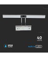 455 VT-7009CH bild/spegellampa 9W - rörlig, krom, 3000K