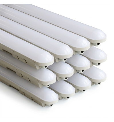 12 st. Spectrum Limea Connect 36W LED armatur - 120cm, IP65 vattentät, 147 lm/W, genomkopplad, 230V