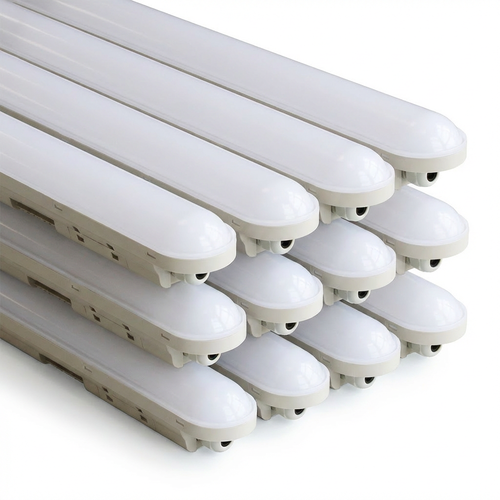 12x 150cm CONNECT LED armatur Vattentät 50W - 230V, 6000lm, IP65, IK08, 4000K
