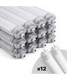 12 st. Limea T8 LED dubbelarmatur - Inkl. 24x18,5W 120cm LED-lysör, IP65 vattentät