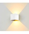 LEDlife CUBIC PRO 6W vägglampa - vidarekopplingsbar, justerbar, fyrkantig, upp/ner, inne / ute, vit, IP65, inkl. ljuskälla