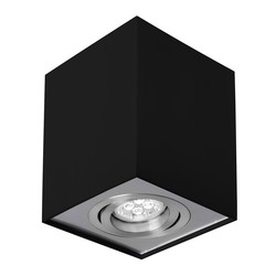 Spectrum LED CHLOE GU10 IP20 fyrkantig svart/silver