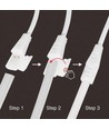 5m 230V RA93 vattentät HiCri slim COB strip - Inne/Ute, IP67, 296 LED, 10W/m, självhäftande