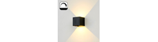 LEDlife CUBIC PRO 6W dimbar vägglampa - Länkbar, justerbar, fyrkantig, upp/ner, inomhus/utomhus, svart, IP65, inkl. ljuskälla