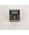 6W CUBIC PRO vägglampa - IP65, grå, vidarekoppling, justerbar, fyrkantig, upp/ner, inne / ute, inkl. ljuskälla