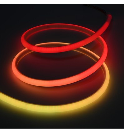 10m RGBIC Neon LED-strip - 15 cm kabel, 10W/m, 576 LED per meter, 24V, IP67
