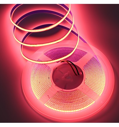 10m 9W/m Rosa COB-LED-strip - 24V DC, IP20, 320 LED/m