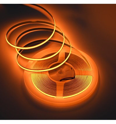 10m 9W/m Orange COB-LED strip - 24V DC, IP20, 320 LED/m