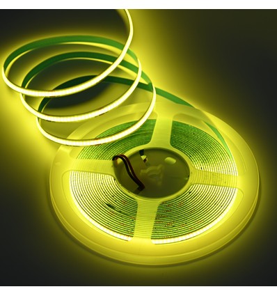 10m 9W/m Gul COB-LED-strip - 24V DC, IP20, 320 LED/m
