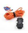 3m orange rep med RGB-ljus - Med karbinhake, max 80kg belastning