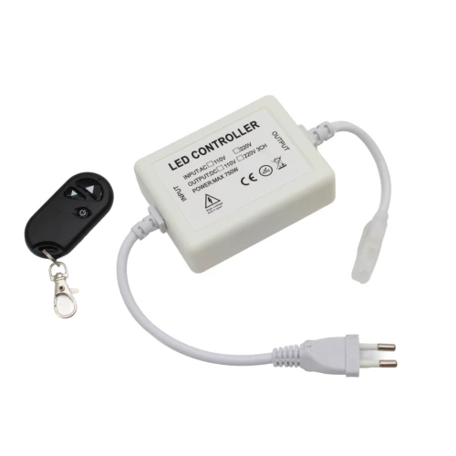 230V trådlös dimmer med fjärrkontroll - Inkl. ändstopp, för 230V (Slim COB), minnesfunktion, max 50 m