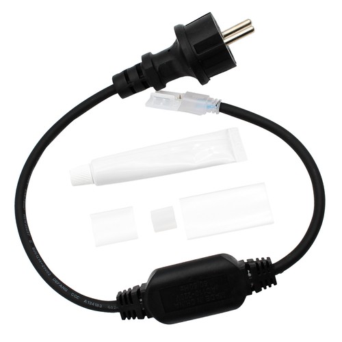 Vattentät kontakt för 230V LED-strip (Slim COB) - 50 cm, inkl. ändstopp, 230V