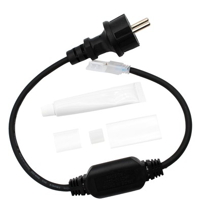 Vattentät kontakt för 230V LED-strip (Slim COB) - 50 cm, inkl. ändstopp, 230V