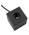 Cube E27 bordslampa - Svart satin, max. 60W, utan ljuskälla