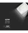 V-Tac 200W solcell LED-strålkastare - 40W solcellspanel, 6000K, IP65