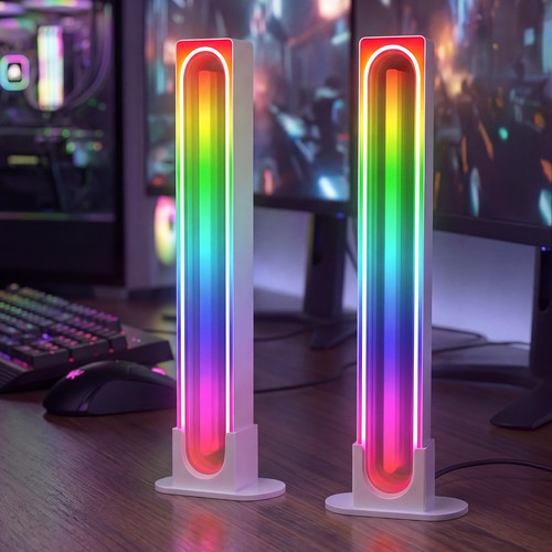 2 st. RGBIC infinite ambient light bar vit - 24cm, Bluetooth, 5W