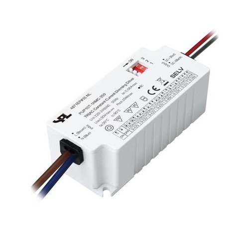 10W / 120-350mA dimbar LED-driver - 9-42V, Triac fasdimring, konstantström