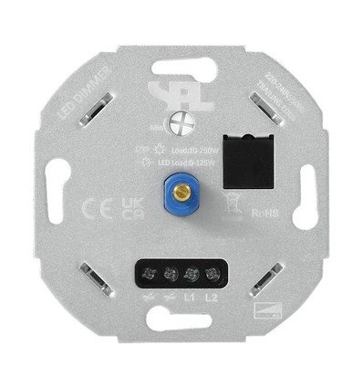LED-dimmer 0-125W - Fram-/bakkantsstyrning, för dubbelt återfjädrande tryck