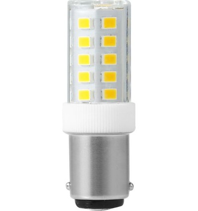 BA15d 3,5W LED-rör - 5,2cm, 380lm, klart glas, 3000K
