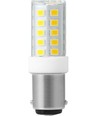 BA15d 3,5W LED-rör - 5,2cm, 380lm, klart glas, 3000K