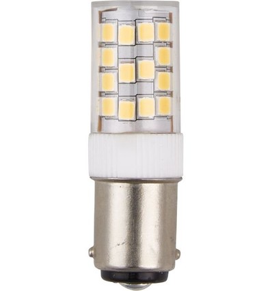 Ba15d 3,2W LED-rör - 5,2cm, dimbar, 390lm, klart glas