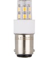 BA15d 2W LED-rör, 10-30V - 4,7cm, 200lm, klart glas, 3000K