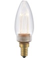 E14 2,5W dimbar LED vintage-lampa - C35, 2000K, klart glas, 65lm