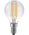 E14 4W dimbar LED-kronlampa - G45, filament, 2200K, klart glas