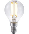 E14 4W dimbar LED-kronlampa - G45, filament, 2200K, klart glas