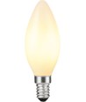 E14 4W dimbar LED kronljuslampa - DimToWarm, 2000-2700K, opalglas, filament