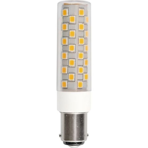 8cm / 6W dimbar BA15d LED rörlampa - 840lm, 3000K, klart glas, AC/DC