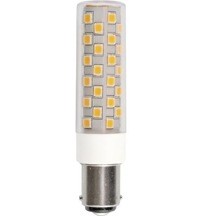 8cm / 6W dimbar BA15d LED rörlampa - 840lm, 3000K, klart glas, AC/DC