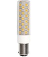 8cm / 6W dimbar BA15d LED rörlampa - 840lm, 3000K, klart glas, AC/DC