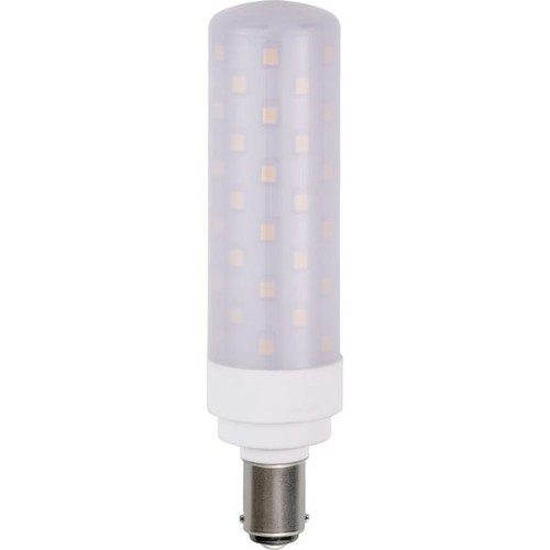 BA15d 11,3cm / 8W dimbar LED rörlampa - 850lm, opalglas, 3000K