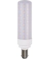 BA15d 11,3cm / 8W dimbar LED-lampa - 850lm, opalt glas, 3000K