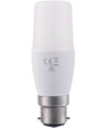 B22d 8W LED-lampa - 11,8cm, 95-265V, opalt glas, 810lm, 3000K