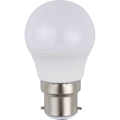 B22d 3W LED-klotlampa, 12-60V - G45, opalt glas, 3000K