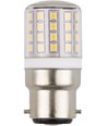 6cm / 3W Ba22d LED-rör - 400lm, 3000K, klart glas