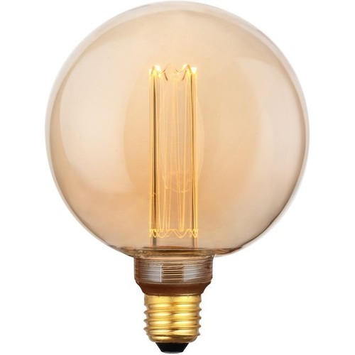 E27 3,5W dimbar LED vintage-lampa - G125, 1800K, guldglas, 120lm