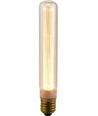 E27 2,5W dimbar LED vintage-lampa - 18,5cm, 1800K, guldglas, Tube T30