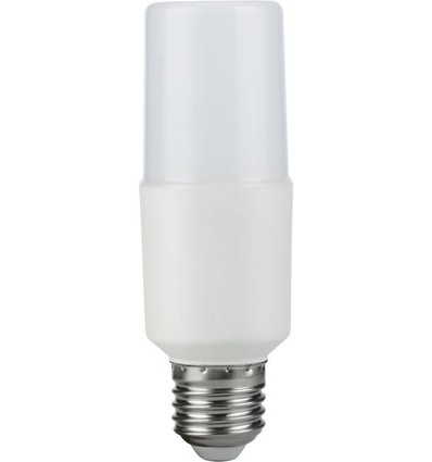E27 9W LED Stick-lampa, 95-265V - 12,5cm, 1180lm, 3000K, opalt glas