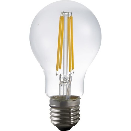 E27 7W LED-filamentlampa med ljussensor - A60, 810lm, klart glas, 2700K