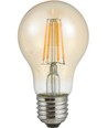 E27 4W LED-filamentlampa med ljussensor - A60, 430lm, 2500K, guldglas